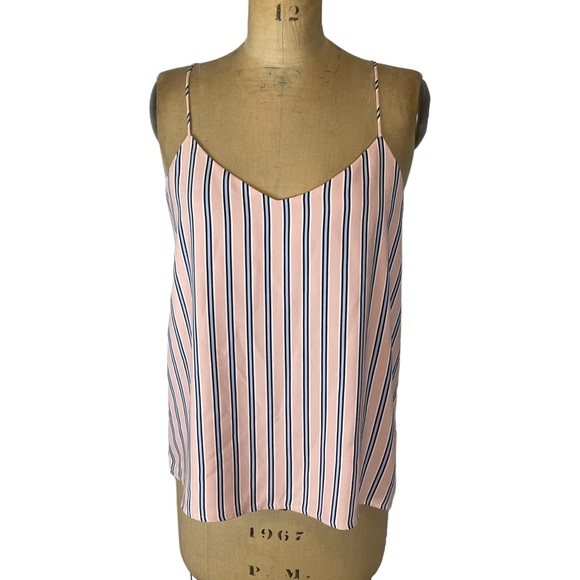 Belle Vere Pale Pink/Blue Striped Camisole Size M - Picture 1 of 10